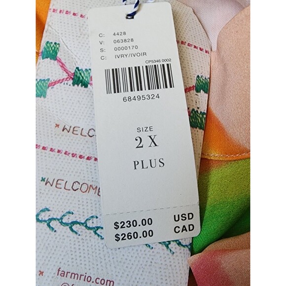 Anthropologie Farm Rio Halter Dress Abstract NWT Size 2X MSRP $230.00 - Picture 11 of 14